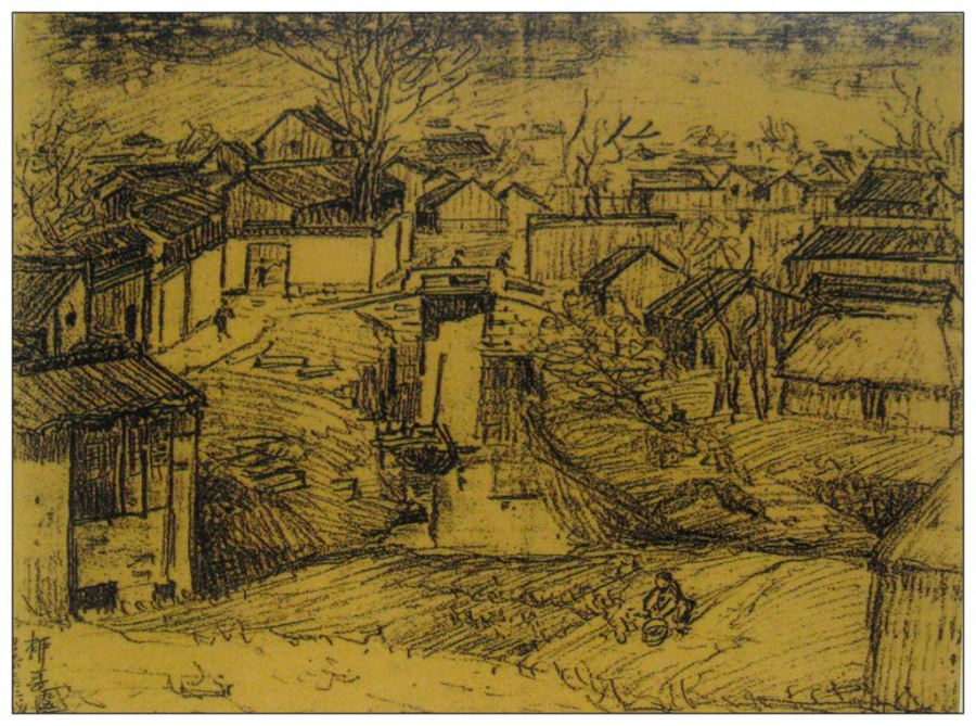 6.吴江画家柳德庆先生画于1951年的三多桥周边景况.jpg